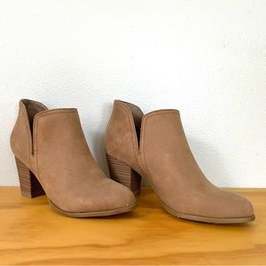 Fergalicious Faux Suede Cutout Bootie